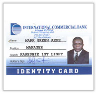 Fake Bank manager ID