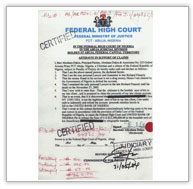 Fake highcourt affidavit