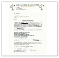 Fake power attorney