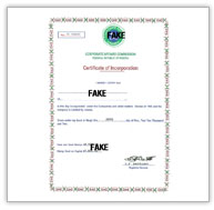 certificate of incorporation